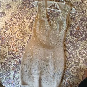 Hot Miami Styles Rhinestone Dress